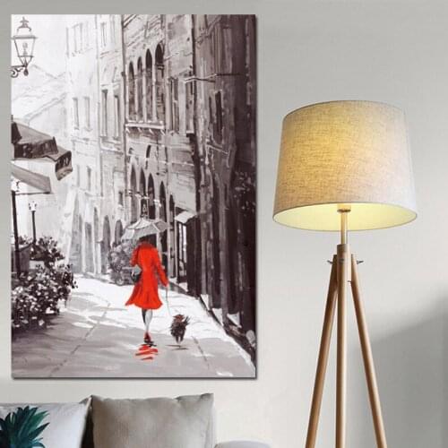 Diamond Embroidery Retro Abstract City Rain Day Street Landscape Diamond Painting diy hobby gift cross stitch round drill