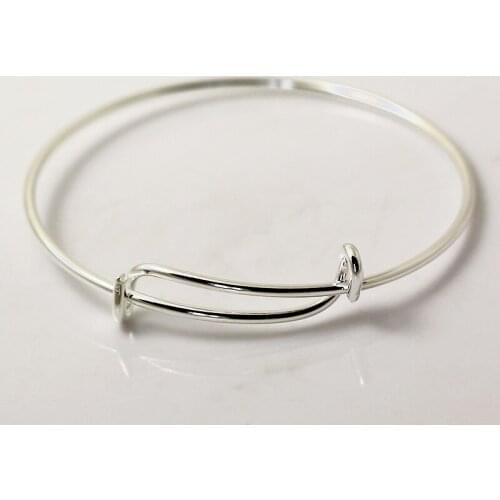 Beadsnice Bangle Charm Bracelet Blanks Adjustable Size Expandable to Fit Wrist Personalize Women Jewelry Accessory ID28593