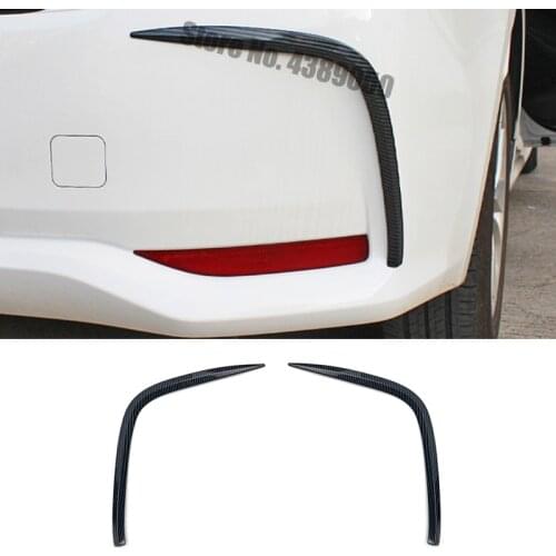 For Toyota Corolla sedan 2019 2020 Exterior Accessories Carbon Fiber Car Rear Back Tail Fog Light Lampshade strip Cover Trim