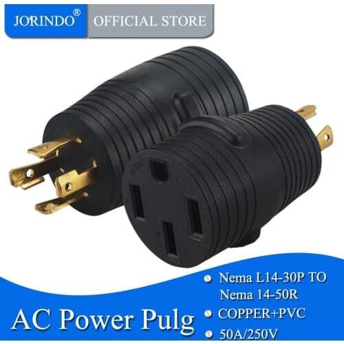 JORINDO L14-30P to 14-50R Plugrand Nema L14-30 Amp to 14-50 Amp EV Charging Adapter for EV Car,NEMA L14-30P to 14-50R Adapter