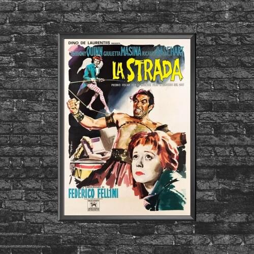 La Strada - Fellini 50s Cinema Movie Poster Wall Painting Home Decoration (No Frame)