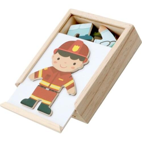 Montessori Materials Sensorial Boy Cloth Changing Wooden Dressing Up Puzzle Early Learning Educational Toys For Kids UC2364H