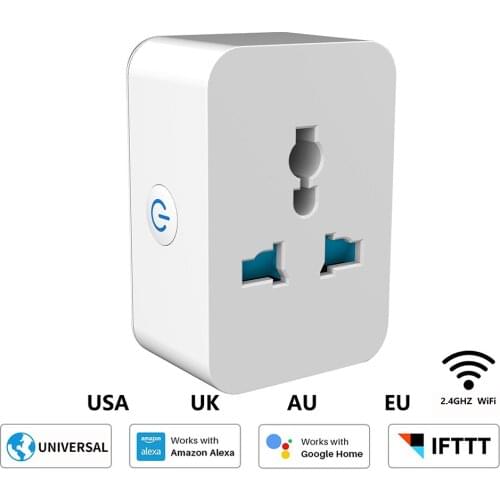 Multi Function Graffiti WiFi + Bluetooth Timing Standard Pin Conversion Smart Socket 10A 15A Switch Plug Cables, Adapters Socket
