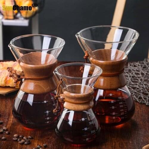 400ml High Temperature Resistant Glass Coffee Pot Set Simple Household Heat-resistant Glass Double Stainless Steel Filter Cup