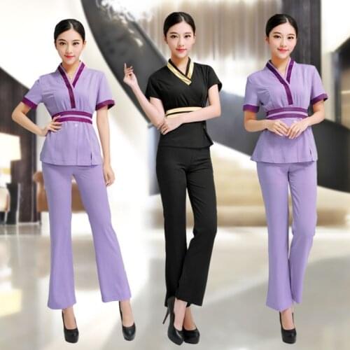 2020 New Spa Clothing Beauty Salon Uniform Beautician Salon Uniform Nail Therapist Uniform High Quality Massage Clothing AS210