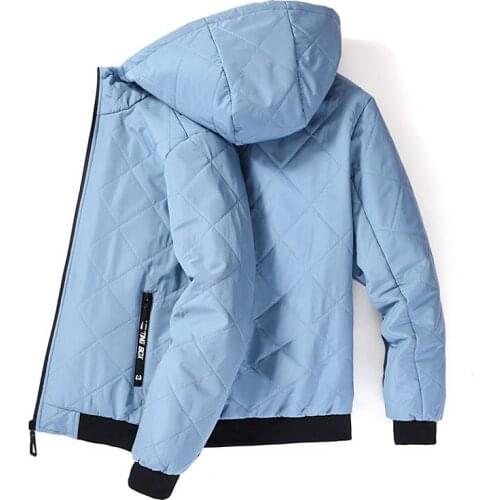 2021 New Mens Cotton-Padded Jacket Thin Coat Hooded Spring And Autumn Youth Short Large Size 5XL Top