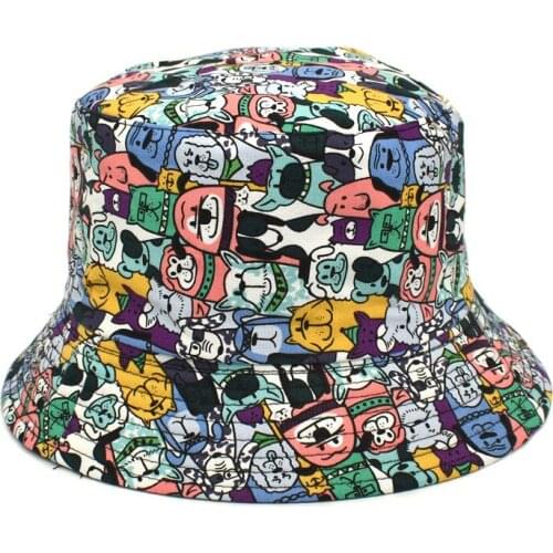 Bucket Hat Women Summer Beach Sun Protection Animal Reversible Breathable Cap Outdoor Holiday Accessory For Teenagers