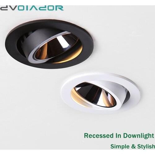Ceiling Light Modern Recessed Dimmable Led Ceiling Lamp Aluminum Spot Led 7W 12W 25° Adjustable Anti-glare Indoor Home Lighting
