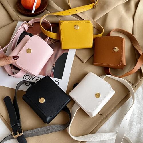 2021 Brand New Toddlers Fashion Chest Bag Summer Little Girls Boys Solid Color Mini Waist Pack Messenger Bag