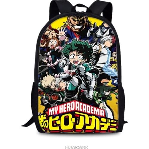 My Hero Academy Backpack Mochila Feminina Travel Backpack Women Men Laptop 17inch School Bags for Teenage Boys