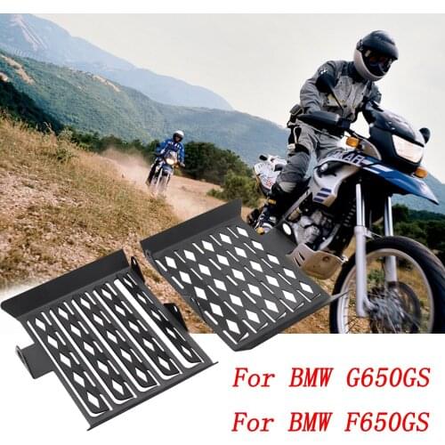 Silver and Black Radiator Grille Guard Cover Protector Motorcycle Parts For BMW G650GS G 650 GS F650GS F 650 GS Dakar