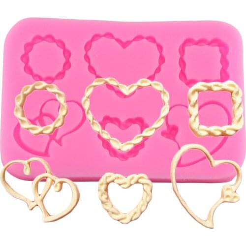 Sugarcraft Frame Silicone Mold Resin Clay Fondant Mmold Cake Decorating Tools Candy Chocolate Gumpaste Wedding Baking Mold