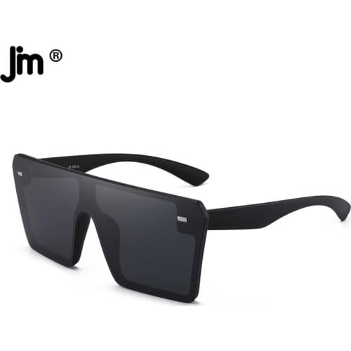 Men Women Oversized Square Sunglasses Brand Designer Rimless Shield Sunglasses UV400