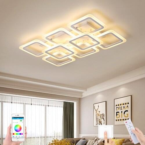 2021 new LED ceiling lamp living room chandelier bedroom ceiling lights modern white LED chandelier factory direct