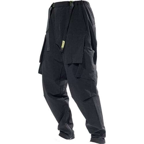 PUPIL TRAVEL Techwear Ergonomic City Pants Drawcord Waist Jogger Ankle Banded Trousers Hip Hop Style Punk Fashion
