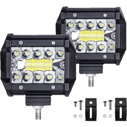 Led Light Bar 4 Inch 60W LED Work Light Bar Combo Offroad 4x4 Fog Light Driving Light Lamp for Truck 12V Headlight for Boat