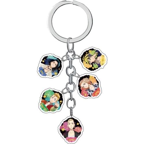 Tokyo Revengers Anime Cosplay Keychain Manjiro Ken Takemichi Hinata Atsushi Chibi Kawaii Bag Pendant