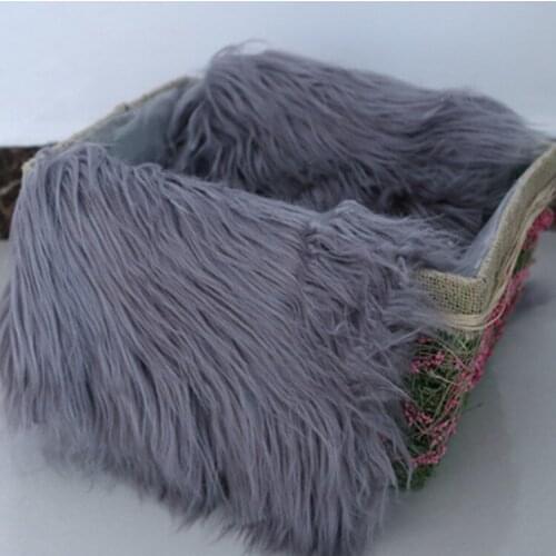 Vintage Newborn Posing Blanket Faux fur Fabric Baby Photography Props Newborn Photo Backdrop Layering Fabric Basket Filler