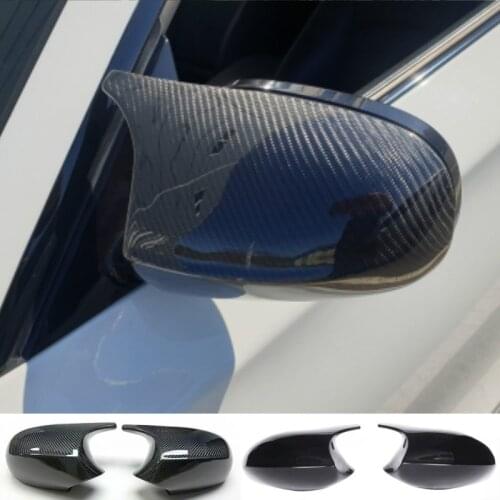 Mirror Cover E90 Carbon Fiber/ABS Car Rearview Mirror Cap Cover Direct Replace For BMW E90 E91 2008-11 E92 E93 2010-13 LCI