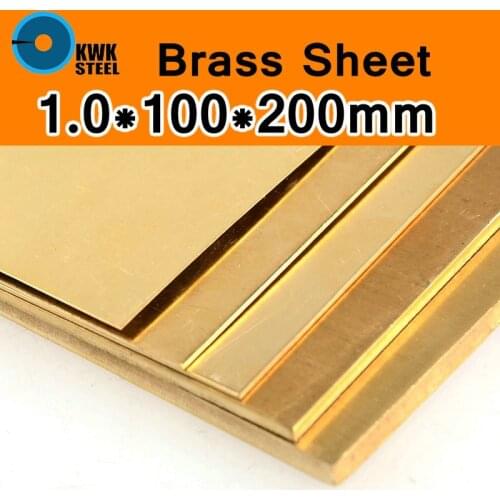1 * 100 * 200mm Brass Sheet Plate of CuZn40 2.036 CW509N C28000 C3712 H62 Customized Size Laser Cut CNC Mould DIY Frame Metal