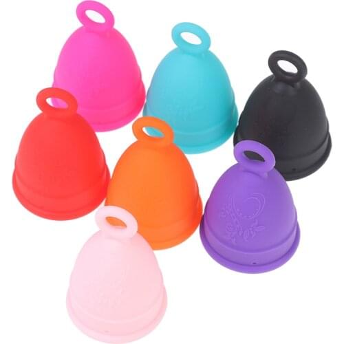 1Pcs Mestrual Cup With Ring Hygiener Period For Women Menstruatie Cup Medical Grade Silicone Menstrual Cup Collector Menstrual