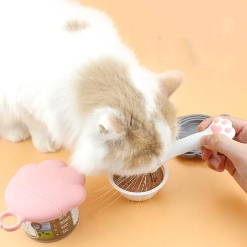 1PC Multifunction Pet Canned Spoon Plastic Jar Opener Kitten Puppy Feeding Food Scoop Cat Dog Feeder Shovel Pets Tableware