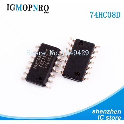 10PCS 74HC08D SOP14 74HC08 SN74HC08DR SN74HC08 Logic gate Quad 2-Input New