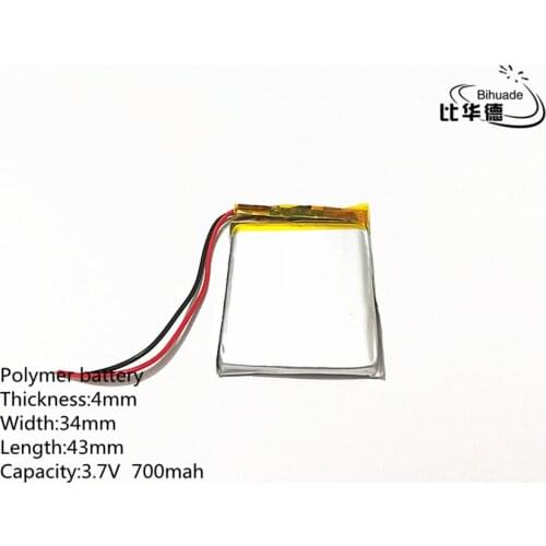 10pcs BIHUADE 3.7V,700mAH,403443 Polymer lithium ion / Li-ion battery for TOY,POWER BANK,GPS,mp3,mp4,cell phone,speaker