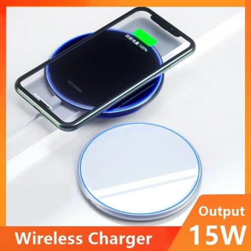 15W Universal Qi Wireless Charger For IPhone Wireless Charging Pad For Samsung Xiaomi Huawei Fast Wireless Charging Stand