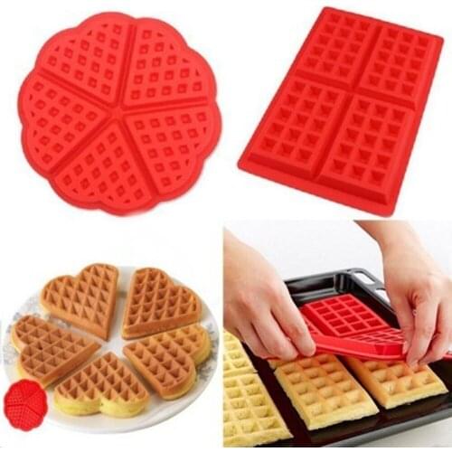 2020 DIY Silicone Waffle Mold Cake Chocolate Candy Baking Cookie Muffin Bakeware Cooking Tools Waffle Maker Baking Tray Mold