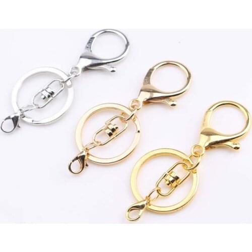 5pcs/lot Antique Bronze Gold Color Lobster Clasps Hooks Key Chains Key Rings Vintage DIY Jewelry Material Findings