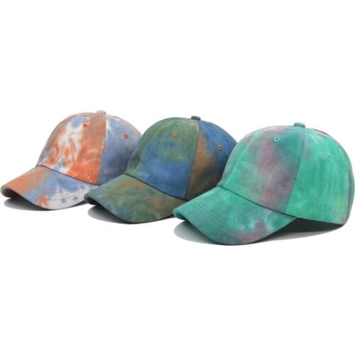 New Fashion Baseball Caps Tie Dyed Casual Hat Unisex Summer Outdoor Sunhat Women/Men Hip-hop Hats Adult Travel Cotton Cap