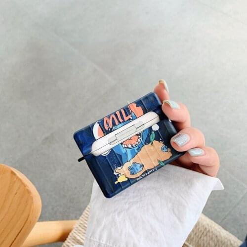 Cartoon Dot Stripe Print Square Dot Beach Suitcase Apple Airpods Pro Earphone Cover Fashion Gift