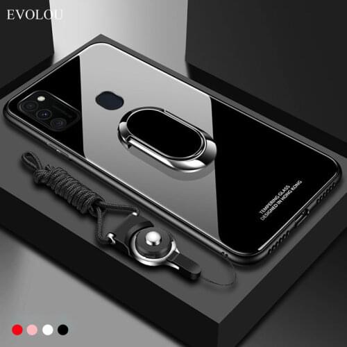 For Samsung M31 Case Tempered Glass Ring Magnet Holder Phone Cases for Samsumg A01 A11 A31 A51 A71 S10 Lite A70E A10E A20E Cover