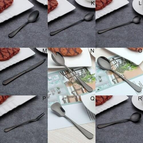 Black Western Cutlery Cutlery Stainless Steel Western Cutlery Western Restaurant Hotel Supplies Black Stainless Steel Cutlery