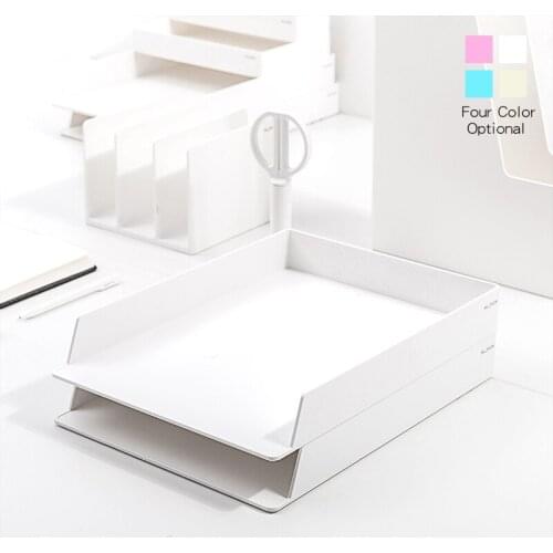 DELI NUSIGN NS021 File Tray Double-deck document container A4-paper drawer large stationery plate officeworks desk arrangement