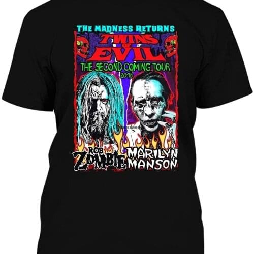 Rob Zombie and Marilyn Manson Shirt Twins of Evil Tour 2019 t Shirt