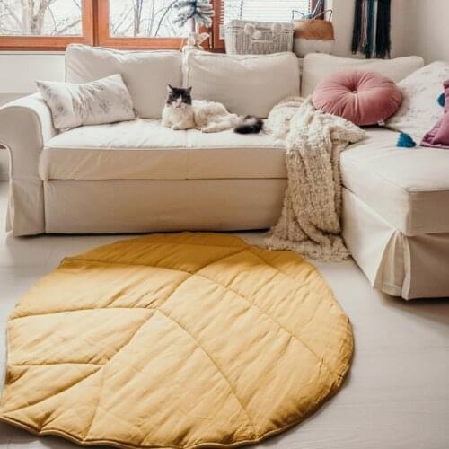 Newborn Baby Cotton Crawling Carpet Blanket Leaves Shape Crawling Play Mat Rug Kid Children Room Decor