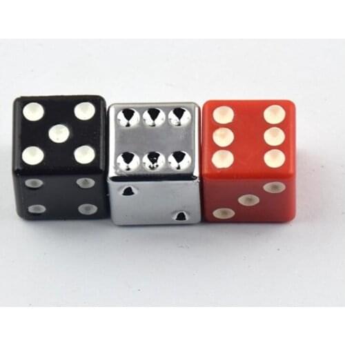 4pcs/lot Universal Wheel Tire Valve Caps Car Accessories Valve Stems Cover Dice Shape Valve Cap