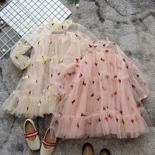 Princess Baby Girl Summer Dress Fashion New Puff Sleeve Lovely Girl Mesh Dresses Toddler Vestido Infant Kids Party Wedding Dress