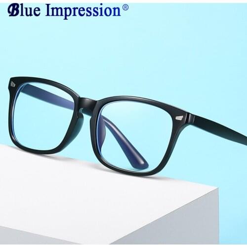 TR90 Magnetic glasses Anti blue light blocking glasses Men Women flat mirror ladies fashion square computer blue light goggles