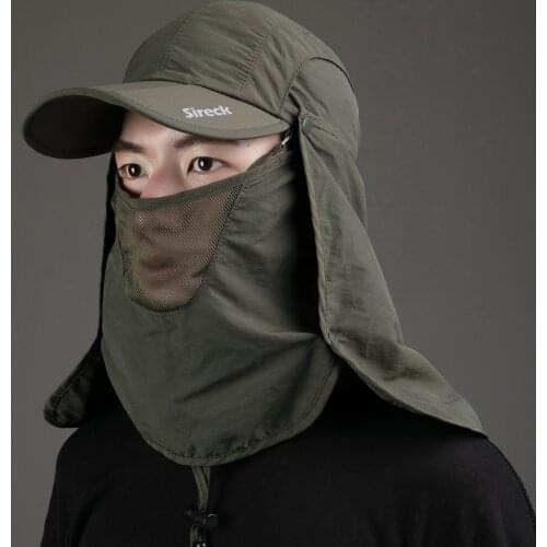 Sireck Three Color UV Protection Mens Anti-mosquito Camo Sun Hat Bucket Cargo Outdoor Hunting Hiking Fishing Topee Hats