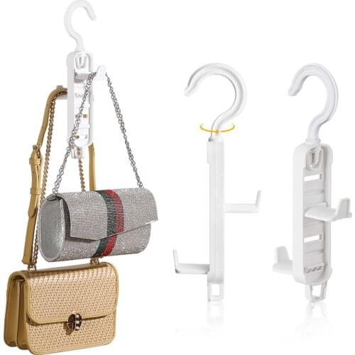 Set of 4 Plastic Hat Rack Purse Handbag Organizer Purse Hanger Closet, Tie Scarf Belt Hanger with 360 Degree Swivel Hook