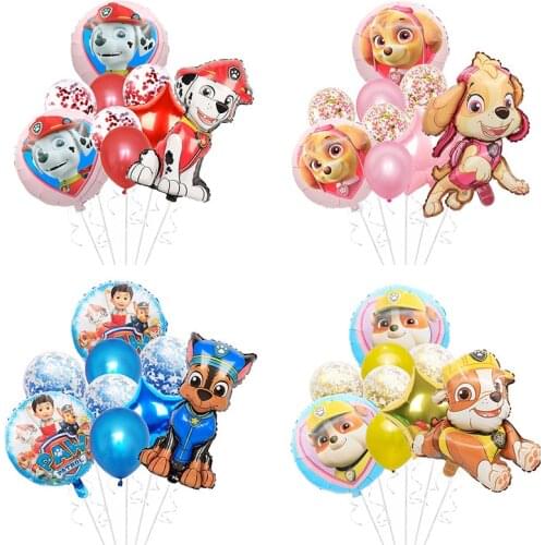 Paw Patrol Balloons Set Kids Pat Patrol Birthday Decoration Cartoon Anime Canine Ryder Skye Christmas Halloween Party Supplies