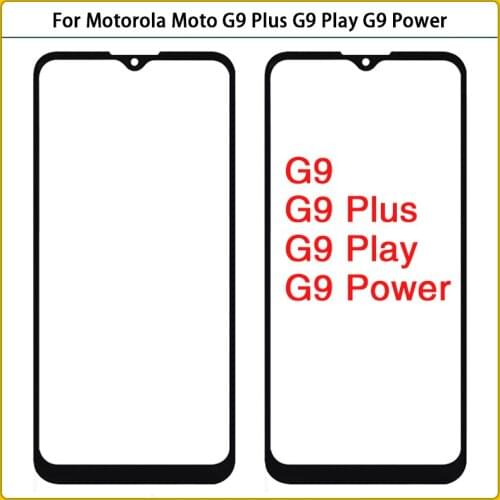 10Pcs For Motorola Moto G9 Plus G9 Play Touch Screen Front Glass Panel LCD Outer Front Glass Lens Replace G9 Power