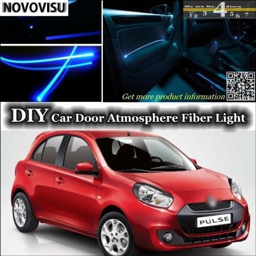 NOVOVISU For Renault Pulse interior Ambient Light Atmosphere Fiber Optic Band Lights Inside Door Panel illumination Not EL light