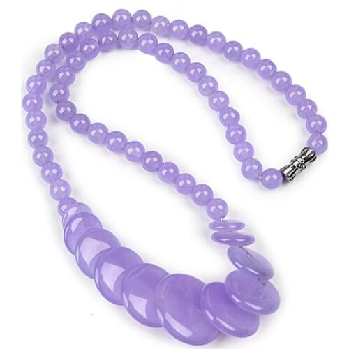 With Romantic and lovely beautiful The Round - shaped prefix with Round beads Violet Jasper