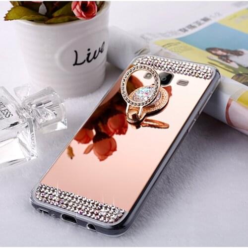 Luxury Diamond Mirror Soft Silicone Case for Coque Samsung Galaxy J3 J5 J7 2017 J4 J6 2018 S6 S7 Edge S8 S9 Plus S10e