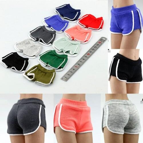 1/6 Female puppet clothing accessories Trend Soldiers Womens rubberized body Close-fitting sports shorts Yoga pants 12 inches