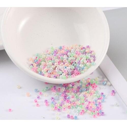 2/3/4mm Cream Color With Hole Garment Beads Glass Beads For Diy Sewing Clothing Craft Beadwork Decoration Accessories Supplie